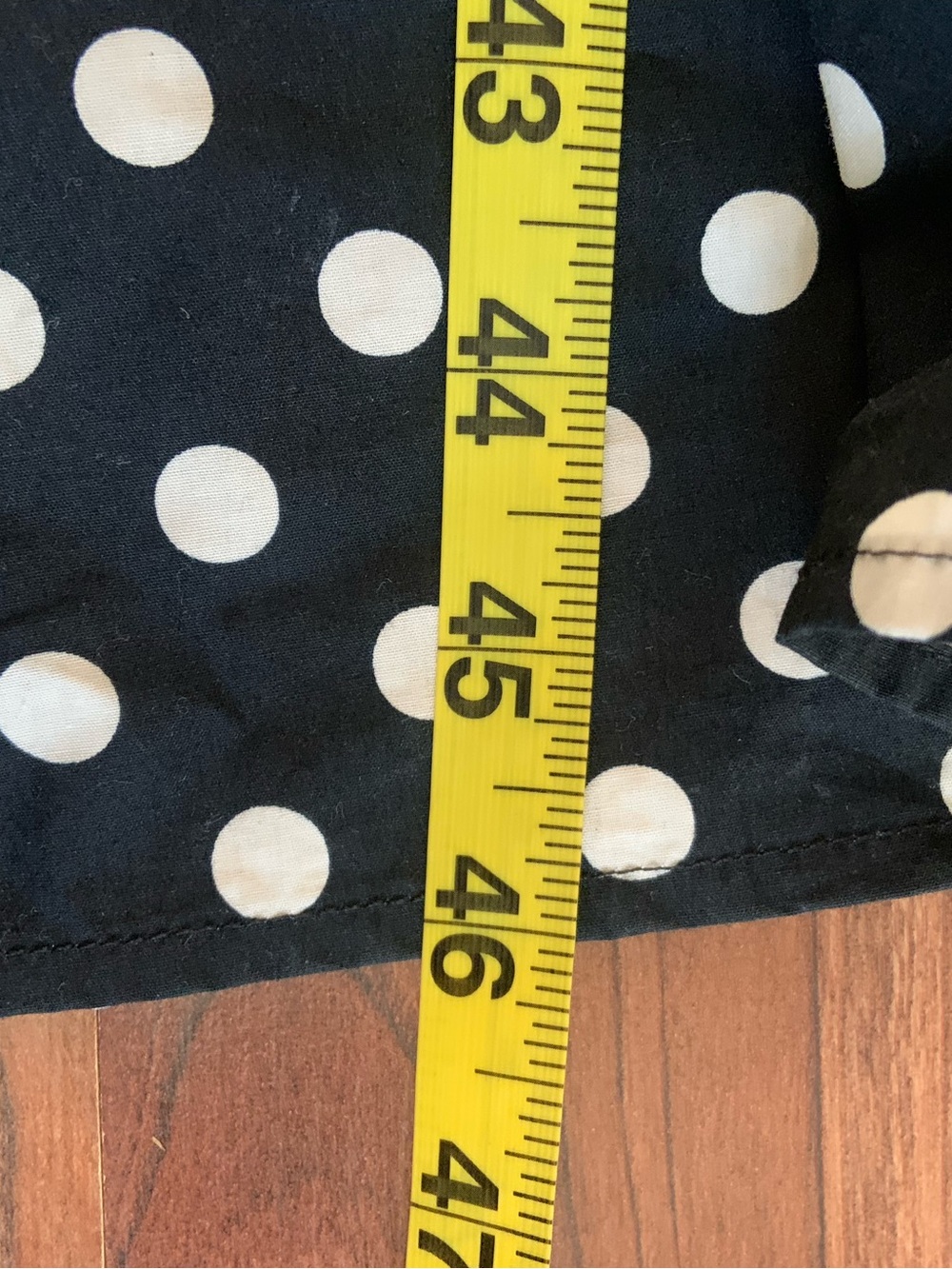 Who What Wear Black Cotton Cream Polka Dots Dress Pockets V Tie Neck M Spring - Picture 8 of 8